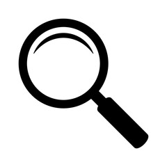 Magnifying glass icon. Loupe icon, search symbol.