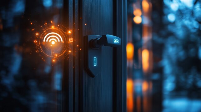 Exploring smart lock innovations front door entry close-up view modern home technology concept