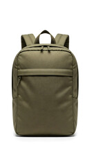 Stylish olive green backpack with textured pattern and multiple pockets for everyday use