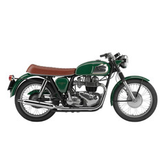a classic transport vehicle motorcycle isolated on a white background