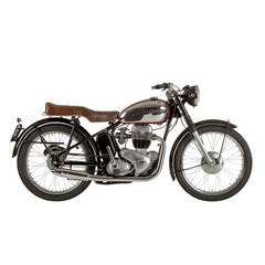 Obraz premium a classic transport vehicle motorcycle isolated on a white background