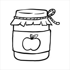 Thanksgiving apple cider Hand Drawn Cartoon Lineart Style