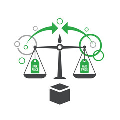 Fair Price Equilibrium: Balancing Value and Cost for Consumers, Understanding Fair Pricing: Scales Symbolizing Balance and Transparency in Commerce