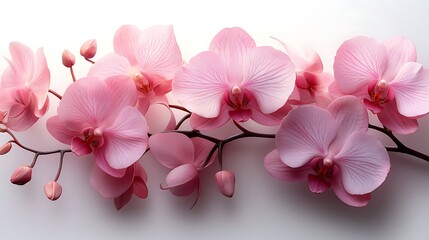 Beautiful pink orchids with realistic texture and natural elegance image