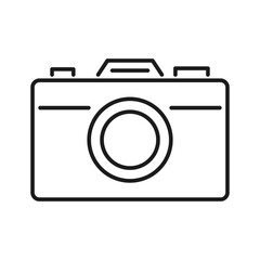 camera line vector icon