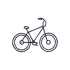 Fototapeta premium Vintage bicycle vector silhouette isolated on a white background, perfect for a vintage sports transport icon or illustration