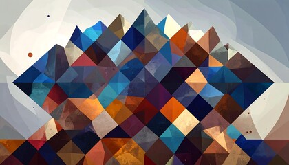 Abstract geometric mountain range