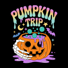Neon Pumpkin Potion – Psychedelic Halloween 2025