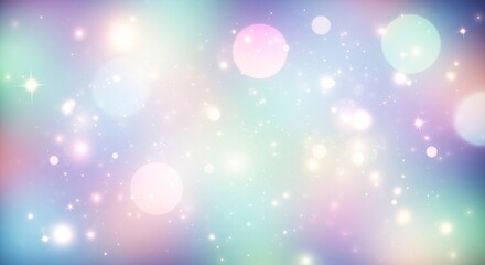 Obraz premium A pastel, dreamy background displays soft, blurred circles and shimmering light effects.