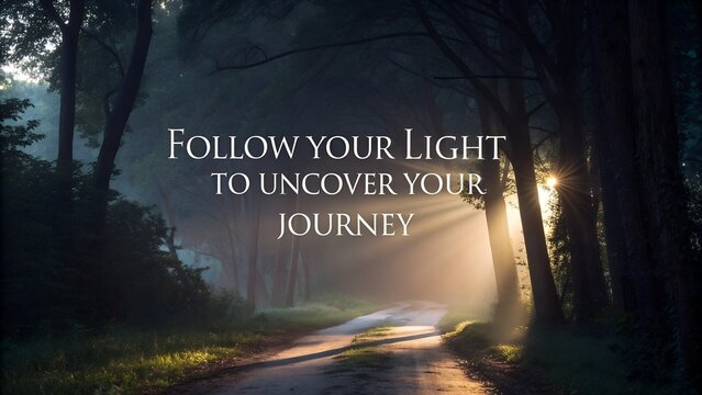 Follow Your Light to Uncover Your Journey Quote.