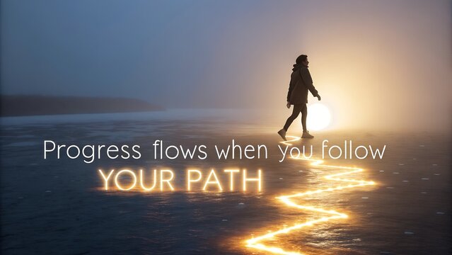 Following Your Own Glowing Path to Progress and Success.