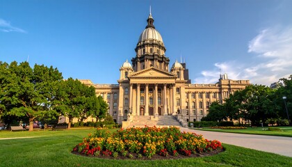 Illinois State Capitol Building Springfield Illinois USA.