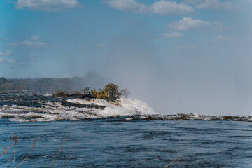 Victoria Falls on the Zambian Side of the Zambezi River in Mosi-oa-Tunya National Park, Africa