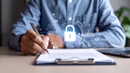 Signing Data Protection Agreement with Padlock Security - Powered by Adobe