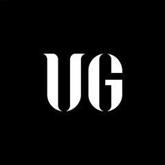 UG U G letter logo design. Initial letter UG linked circle uppercase monogram logo white color. UG logo, U G design. UG, U G
