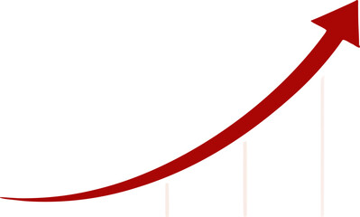 Red Upward Trending Arrow Graph, Growth Chart, Success