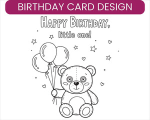 Happy Birthday Greeting Card Design