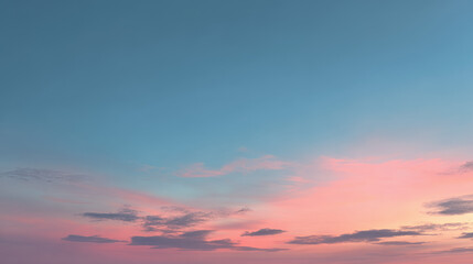 Fototapeta premium Pastel Evening Sky with Pink and Orange Glow