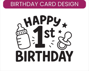 Adorable Newborn Baby Invitation Card