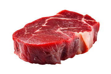 fresh raw steak  isolated on white background