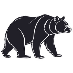 Print Bear Silhouette – Wild Animal Vector Illustration