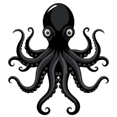 Octopus Vector Illustration | Sea Animal, Marine Life, Ocean Creature Design
