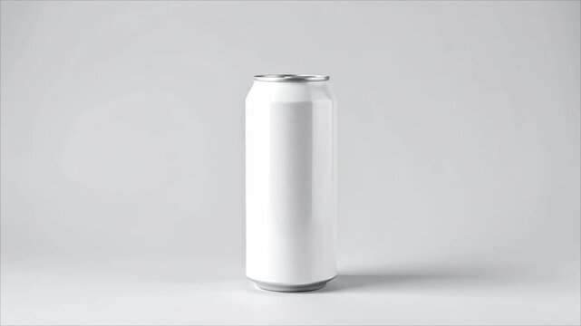 Blank white beverage can mockup