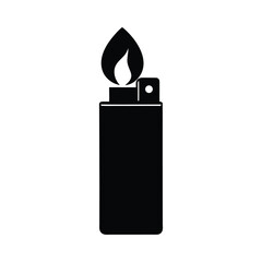 silhouette of a lighter icon on white background