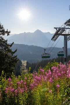 Summer Alpine Landscape in Hauteluce, French Alps