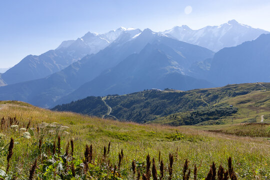 Summer Alpine Landscape in Hauteluce, French Alps