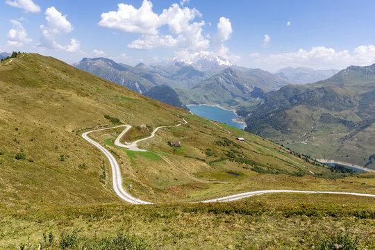 Summer Alpine Landscape in Hauteluce, French Alps