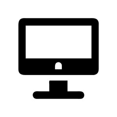 Computer monitor display screen desktop pc device technology hardware electronic equipment vector icon design