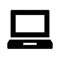 Laptop computer vector icon for business presentation and technology design projects use case