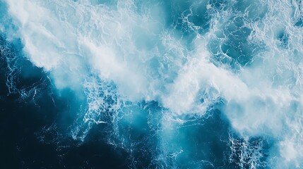 Fototapeta premium Stunning ocean waves under bright blue sky high resolution picture