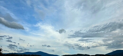 September summer sky over the mountains II