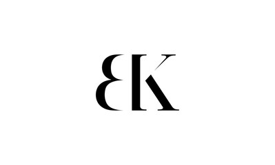 Obraz premium BK initial letters, monogram logo