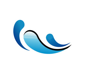 Fototapeta premium water waves design elements vector logo template