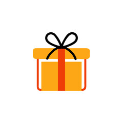Gift Box icon isolated on white background. Vector illustration.