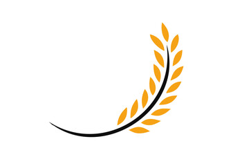 agriculture wheat logo design vector template. icon isolated