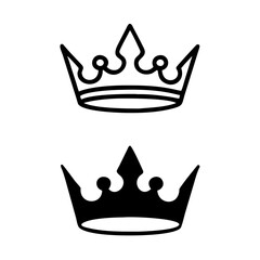 Crown icon. Crown symbol isolated on white background. Crown sign. vector illustration.