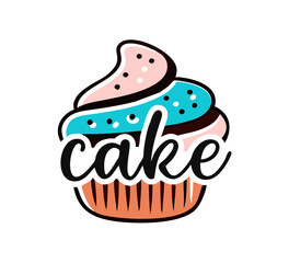 Cupcake Cream Simple Logo template