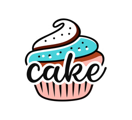 Cupcake Cream Simple Logo template