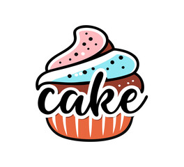 Cupcake Cream Simple Logo template