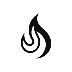 fire icon, flames isolated on white background, bonfire Vector illustration