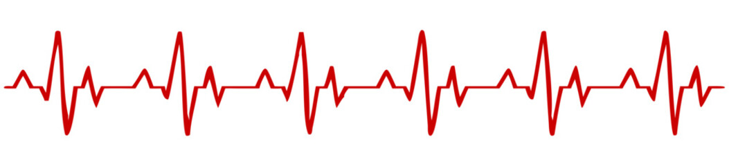 Red heartbeat line icon. vector illustration