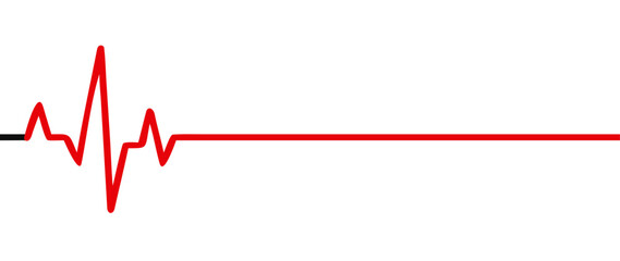 Red heartbeat line icon. vector illustration