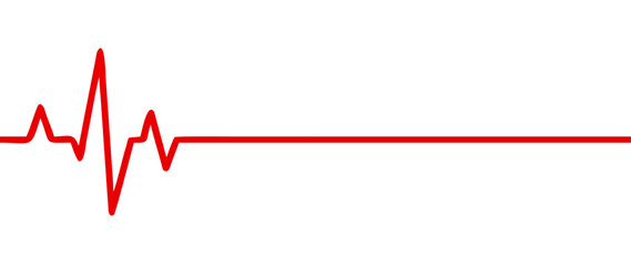 Red heartbeat line icon. vector illustration