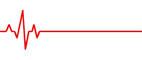 Red heartbeat line icon. vector illustration