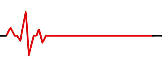 Red heartbeat line icon. vector illustration