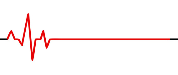 Red heartbeat line icon. vector illustration